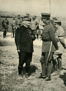 General Joseph Joffre und König Albert I., Erster Weltkrieg, um 1915, um 1920