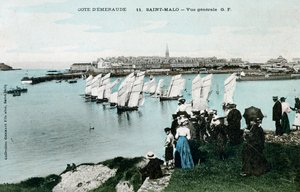 Gesamtansicht von Saint Malo, Bretagne, Frankreich von Unbekannt