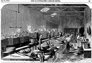 Gesamtansicht der Küche bei Richie & McCalls Cannery, Houndsditch, London, 1852