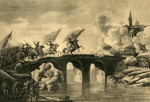 Generäle Bonaparte und Augereau stürmen die Brücke bei Arcola, November 1796, 1921