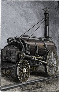 George Stephensons Lokomotive Rocket, 1829