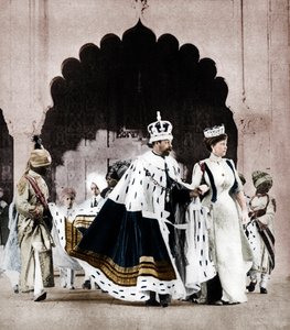 Georg V. und Königin Mary in Delhi, Indien, 1911