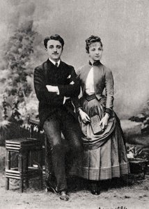 Georges und Jeanne Hugo, Enkel des französischen Schriftstellers Victor Hugo, 1884