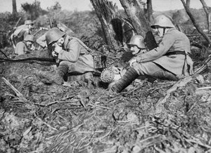 Deutscher Feldtelefonist, Somme, Frankreich, Erster Weltkrieg