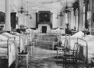 Deutsches Krankenhaus Schlafsaal für Soldaten, Frankfurt am Main, Deutschland, Erster Weltkrieg, 1915