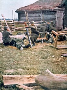Deutsche Fallschirmjäger mit Mörsern, Russland, 1943