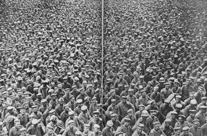 Deutsche Gefangene, gefangen von der 3. und 4. britischen Armee, Somme, Frankreich, 21.-22. August 1918 von Unbekannt