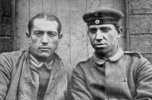 Deutsche Gefangene von kanadischen Truppen genommen, Vimy, Frankreich, Erster Weltkrieg, 1917