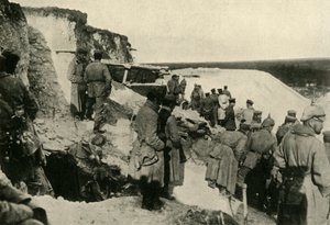 Deutsche Soldaten in Hulluch in Nordfrankreich, Erster Weltkrieg, ca. 1915, ca. 1920 von Unbekannt
