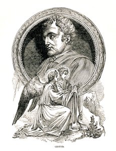 Giotto di Bondone, italienischer Maler und Architekt, 1893 von Unbekannt