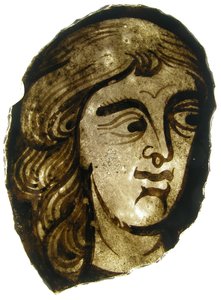 Glasfragment, Französisch, 13.-14. Jahrhundert