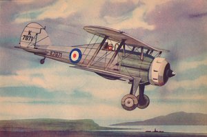 Gloster Gladiator Jagd-Doppeldecker, ca. 1944 von Unbekannt