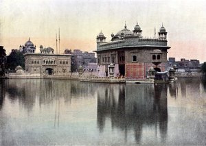 Goldener Tempel, Amritsar, Punjab, Indien, ca. 1890