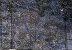 Gotische Kunst: Das Zimmer des Papstes: Detail der Käfige - der Turm der Engel. 1336-1337, Papstpalast, Avignon