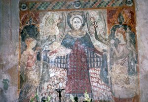 Gotische Wandmalerei in der St.-Jakobs-Kirche in Kőszeg, Ungarn, 15. Jahrhundert von Unbekannt