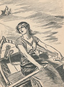 Grace Darling rudert zum Wrack, um 1907