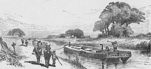 Getreideboot auf dem Erie-Kanal, 1883 von Unbekannt