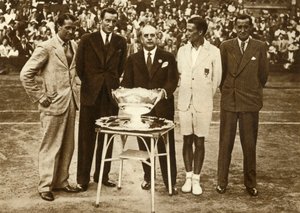 Großbritannien gewinnt die Davis Cup Tennismeisterschaft, Paris, 30. Juli 1933, 1935