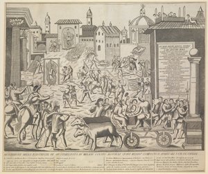 Große Pest von Mailand, 1630, ca. 1835 von Unbekannt
