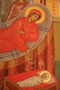 Griechisch-orthodoxe Ikone: Geburt Marias von Unbekannt