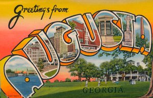 Grußkarte mit Augusta, Georgia, 1943