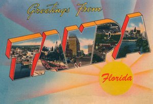 Grüße aus Tampa, Florida, ca. 1940er Jahre