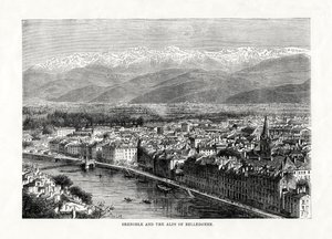 Grenoble und die Belledonne-Alpen, Frankreich, 1879