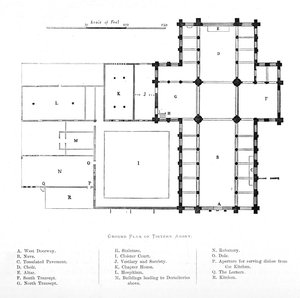 Grundriss der Abtei Tintern, 1897 von Unbekannt