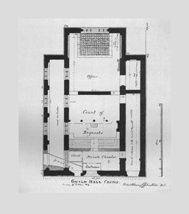 Grundriss der Guildhall-Kapelle 1815, 1866