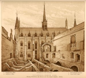 Guildhall Nordseite, City of London, 1882-1883, 1886 von Unbekannt