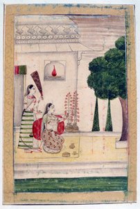 Gunakali Ragini, Ragamala-Album, Schule von Rajasthan, 19. Jahrhundert