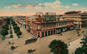 Habana: Prado, Neptuno und Hotel Plaza. Prado, Zentralpark und Plaza Hotel, ca. 1910