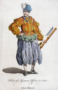 Kleidung eines deutschen Offiziers im Jahr 1588 von Unbekannt