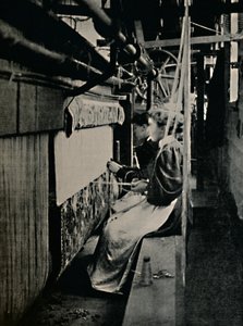 Hammersmith-Teppichweberei in den Merton Abbey Works