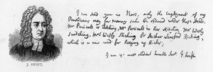 Handschrift und Unterschrift von Jonathan Swift, 17. April