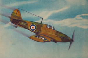 Hawker Hurricane Jagdflugzeug, ca. 1944 von Unbekannt