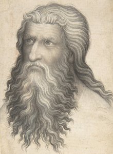 Kopf eines bärtigen Mannes, 1360-80 von Unbekannt