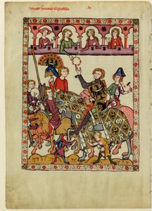 Heinrich IV. Probus, Herzog von Schlesien-Breslau aus dem Codex Manesse, zwischen 1305 und 1340