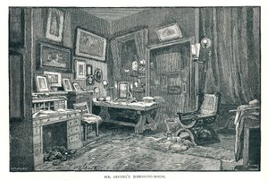 Henry Irvings Ankleidezimmer, 1891