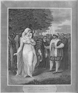 Heinrich VIII. in Wut mit dem Kanzler, der kam, um Catherine Parr zu verhaften, 1838