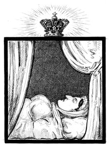 Ihre Majestät Königin Caroline, wie sie wenige Stunden nach ihrem Tod erschien, ca. 1821