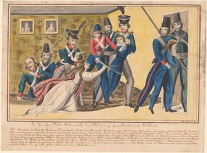 Heldentum der polnischen Mütter beim Konvoieren ihrer Kinder nach Russland, 1832
