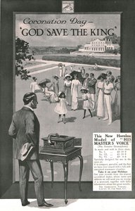 His Masters Voice Werbung, 1911 von Unbekannt