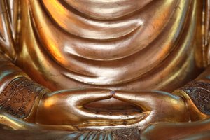 Hong Hien Tu Tempel. Buddhastatue, Frejus, Frankreich
