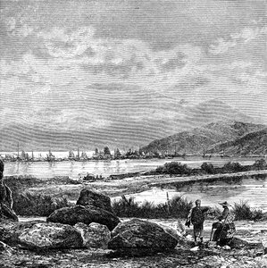 Hongkong, Blick von Kowloon, ca. 1890