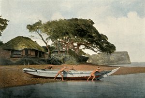Honmoku, Fischerdorf in der Nähe von Yokohama, 1900 von Unbekannt