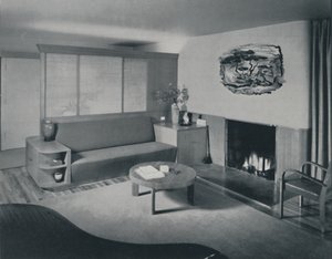 Haus in Pomona, Kalifornien - das Wohnzimmer von der anderen Seite der Trennwand, 1942