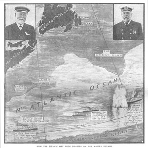 Wie die Titanic bei ihrer Jungfernfahrt auf ein Unglück traf, 20. April 1912