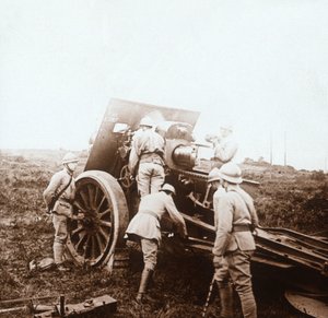 Haubitzenbatterie, ca. 1914-1918 von Unbekannt