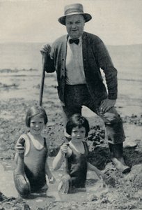 Die Jagd nach der schwer fassbaren Geoduck am Puget Sound, um 1935